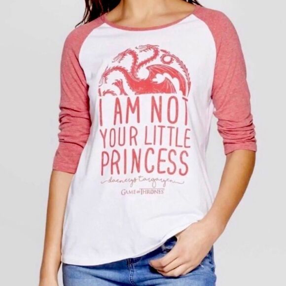 Game of Thrones “I’m not Your Princess” Baseball T-shirt - Picture 1 of 2